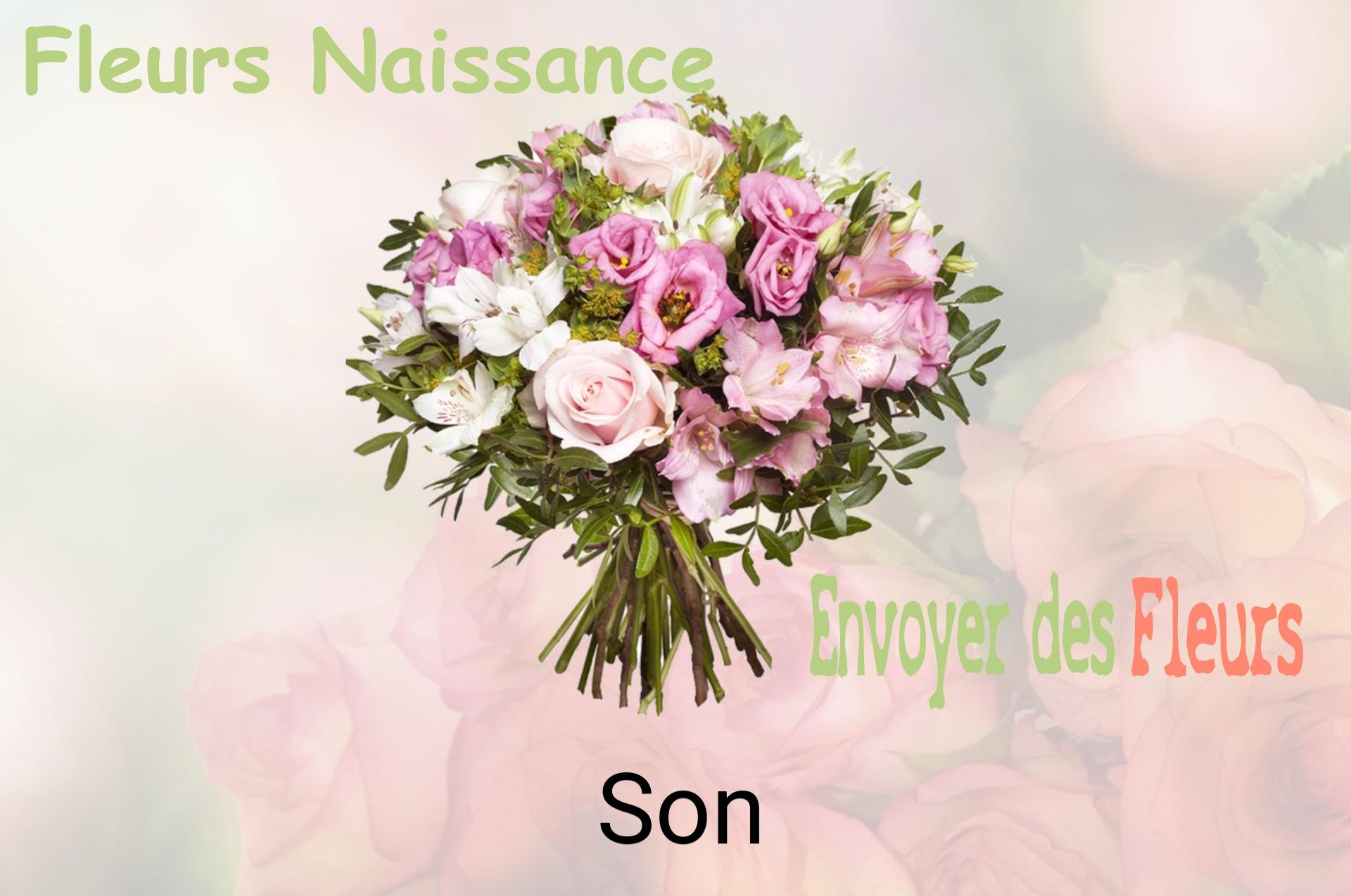 Bouquet de fleurs de naissance livré à Son